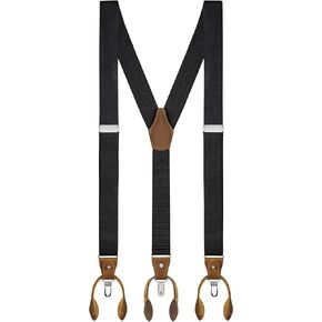Buyless Fashion Suspenders For Men - 48" Adjustable Straps 1 1/4" - Y Back With Clips And Buttons