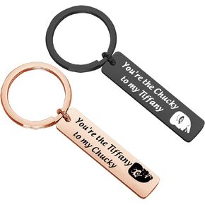 Chucky and Tiff Gift Horror Movie Lover Gift Couple Keychain Set You're the Chucky to My Tiff