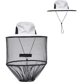 ACBungji رئيس صافي قبعة قابلة للإزالة الشمس النحل سفاري علة القبعات مع المعاوضة لصيد الأسماك والصيد والبستنة في الهواء الطلق حماية من الأشعة فوق البنفسجية in Kuwait