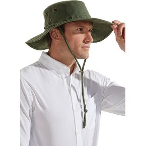 Coolibar UPF 50+ Men's Women's Charlie Cotton Bucket Hat - Sun Protective