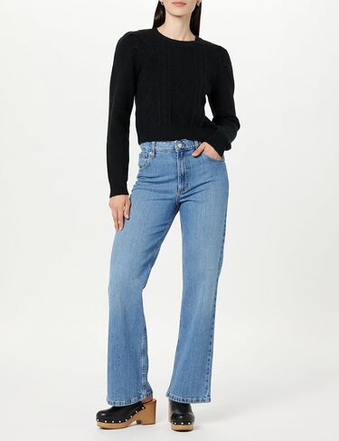 The Drop Women's Gloria Puff Sleeve Cable-Knit Sweater in Saudi Arabia