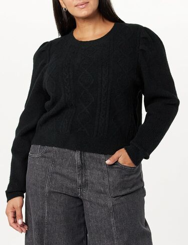 The Drop Women's Gloria Puff Sleeve Cable-Knit Sweater in Saudi Arabia