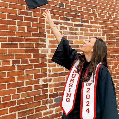 Vansolinne 2024 Nurse Graduation Stole Class of 2024 Nursing School Graduate Sash Nurse RN Graduation Gift Idea in Kuwait