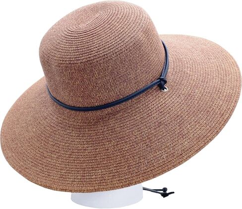 قبعة شمس مضفرة ذات حافة واسعة للنساء من Sloggers مع حبل رياح - عامل حماية من الشمس 50+ أقصى حماية من الشمس in Kuwait