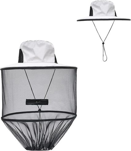 ACBungji رئيس صافي قبعة قابلة للإزالة الشمس النحل سفاري علة القبعات مع المعاوضة لصيد الأسماك والصيد والبستنة في الهواء الطلق حماية من الأشعة فوق البنفسجية in Kuwait