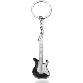 Guitar Keychain for Men Boys Bass Key Chain Ring for Guitarist Bassist Car Keyring Electric Guitar Key Holder in Kuwait