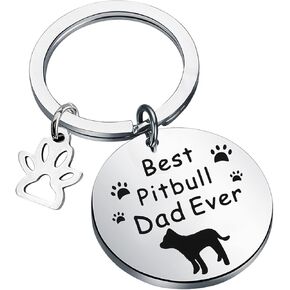 BNQL Pitbull Dog Dad Gifts Best Pitbull Dad Ever Keychain Pitbull Lover Gifts Pitbull Owner Gifts Funny Pitbull Gifts in Kuwait