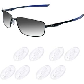 Acefrog 4 Pairs Upgraded Nose Pads for Oakley Whisker, WireTap, Half Wire 2.0, Crosshair 2.0, Square Wire 3.0; for Maui Jim Eyeglass Sunglass, Push-in Nose Piece Replacement, Anti-Slip, Clear
