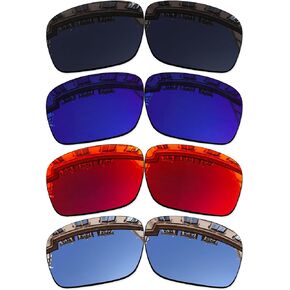 Vonxyz Set of 4 Lenses Replacement with Oakley Holbrook OO9102 Sunglass - Stealth Black+Ruby+Chrome+Sapphire