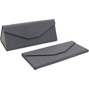Handmade Folding Hard Case for Sunglasses, Eyeglasses, Reading Glasses. Triangle folding glasses case, storage portable sunglasses case with 6 pcs microfiber pouch bag for glasses.