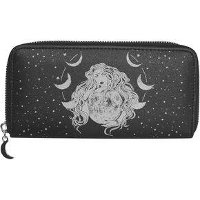 Ro Rox Selene Wallet Moon Phase Goddess Witchcraft Wicca Goth Faux Leather Purse