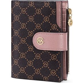 GOLF SUPAGS Wallets for Women PVC Leather Small Bifold Zipper Pocket Coin Purse Large Capacity Multi Card Organizer (Bean Green×Ash Green) in Kuwait