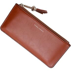 Bright Sweet Pu Purse Ultra-Thin Long Wallet Handbag for Daily Life (Brown) FSUS0074 Mini Wallet