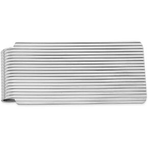 Solid 925 Sterling Silver Men's Slim Business Credit Card Holder Money Clip - 52mm x 26mm