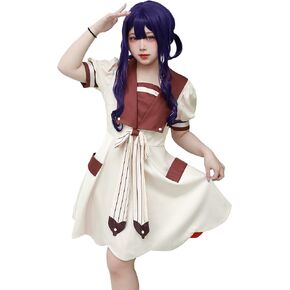 C-ZOFEK Aoi Cosplay Costume Dress with Socks for Women Halloween Parties