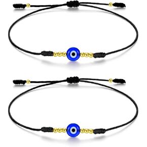 Evil Eye Lucky Red String Bracelets Adjustable Amulet Bracelet Protection Jewelry Set Gift for Women Men Girls&Boys
