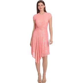 Maggy London Women's Twist Waist Asymmetric Hem Sequin Dress in Saudi Arabia