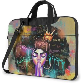 EZYES Afro Woman Laptop Bag Briefcase Shoulder Messenger Tablet Bag Business Carrying Handbag Working Computer Bag in Kuwait