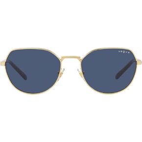 Vogue Eyewear Woman Sunglasses Gold Frame, Dark Blue Lenses, 53MM
