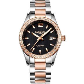 Automatic Watch Fashion Women's Analog Watch Stainless Steel Strap Waterproof Women's Automatic Mechanical Watch