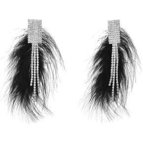 Aaliyah Silver Rhinestone Geometric Statement Drop Earrings for Women | Gold plated Pave Square Drop | Gifts for Women