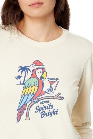 Life is Good Holiday Parrot Long Sleeve Crusher™-Lite Tee in Saudi Arabia
