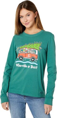 Life is Good Grinch and Max Who-Ville Or Bust Cotton Tee, Shortsleeve Graphic Crew Neck T-Shirt in Saudi Arabia