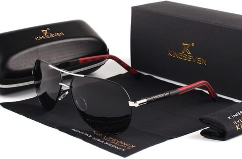 KINGSEVEN Men Vintage Aluminum Polarized Sunglasses Classic Brand Sun glasses Coating Lens Driving Eyewear For Men/Women in Saudi Arabia