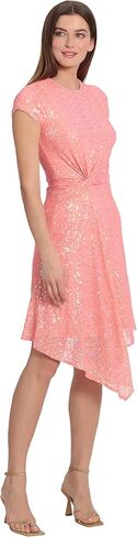 Maggy London Women's Twist Waist Asymmetric Hem Sequin Dress in Saudi Arabia