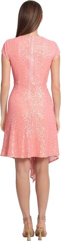 Maggy London Women's Twist Waist Asymmetric Hem Sequin Dress in Saudi Arabia