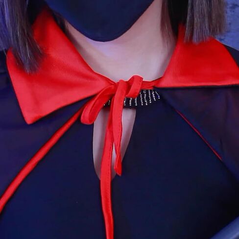 aiofaervy Halloween Vampire Cape 55 "Vampire عباءة للجنسين البالغين والأطفال أسود أحمر رأس ذو وجهين مع 10 قطع وشم ندبة الهالوين أزياء تنكرية للهالوين عيد الميلاد موضوع عباءة الحفلات in Kuwait
