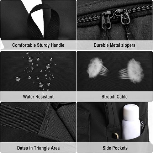 Travel Laptop Backpack for Men Women, Anti Theft Pocket Slim Durable Laptops Backpack Fits 15.6 Inch Notebook, Water Resistant College Computer Work Bag, Black in Kuwait