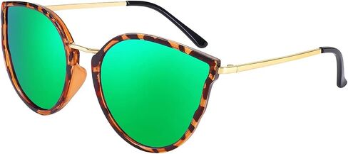 FEISEDY Vintage Polarized Cat Eye Sunglasses for Women Oversized Round Sunglasses Anti Glare B7000 in Saudi Arabia