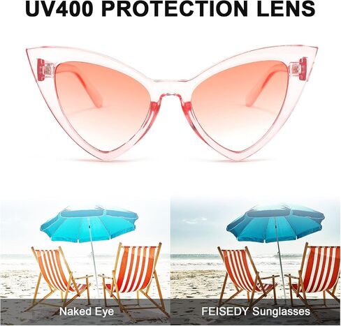 FEISEDY Retro Cat Eye Sunglasses for Women Fashion Vintage Cateye Sun Glasses B2235 in Saudi Arabia