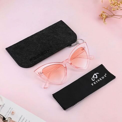 FEISEDY Retro Cat Eye Sunglasses for Women Fashion Vintage Cateye Sun Glasses B2235 in Saudi Arabia