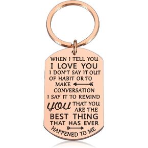 Valentines Day Gift Keychain for Husband Wife Boyfriend Girlfriend BFF for Anniversary Wedding Couple keychain for Him