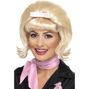 Smiffys Women's 50's Flicked Beehive Bob with Ribbon Bow
