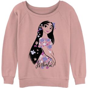 Disney Women's Encanto Isabela Junior's Raglan Pullover with Coverstitch