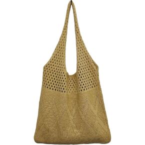 حقيبة كروشيه للنساء Fairycore Hobo Bag الصيف الجمالية الجنية الجرونج الشاطئ متماسكة حقيبة حمل in Kuwait
