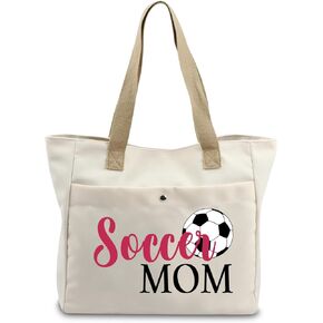 Soccer Mom Tote Bag Soccer Player Gifts Soccer Coach Bag for Women Soccer Lover Gifts Soccer Team Gifts Shoulder Bag