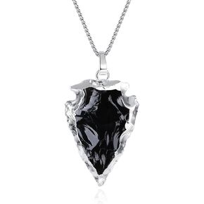 COAI Arrowhead Obsidian Raw Crystal Necklace