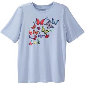 Women’s Open-Back Adaptive No-Peek Graphic-Tee