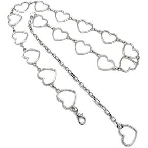 KOEDLN Hollow Heart Charms Waist Body Chain Trendy Belt Belly Chain for Women Girls Clothes Accessory Jewelry Adjustable