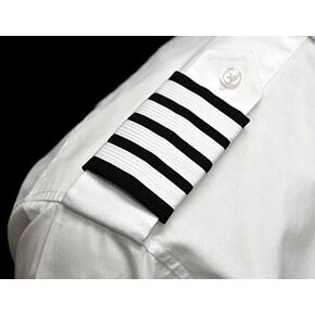 Southwest Airlines Pilot Epaulets - White Nylon on Navy - Captain
