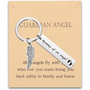 Mommy Of An Angel Keychain May Angels Fly With You Baby Memorial Gifts In Memorial Of Child Gift