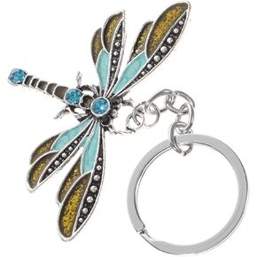 GALPADA Dragonfly Keychain Keyring Purse Charms Sparkling Crystal Animal Key chain for Women Girls