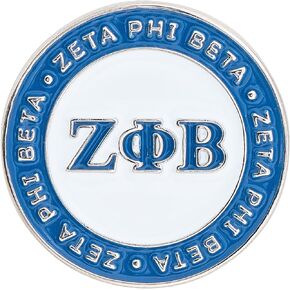 Zeta Phi Beta Lapel Pin Enamel Sorority Greek Letter Formal Wear Blazer Jacket (Lapel Pin - Design F)