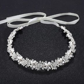 Oriamour Bridal Headpieces Flower Design Wedding Headband Bridal Hair Accessories (Gold)