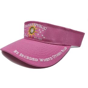 Conch Republic of Key West Pink Womens Tennis Visor - We Seceded Where Others Failed Embroidered 100% Cotton Ladies Visor