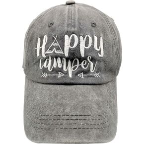 قبعة بيسبول Happy Camper مطرزة للأب المتعثرة للرجال والنساء